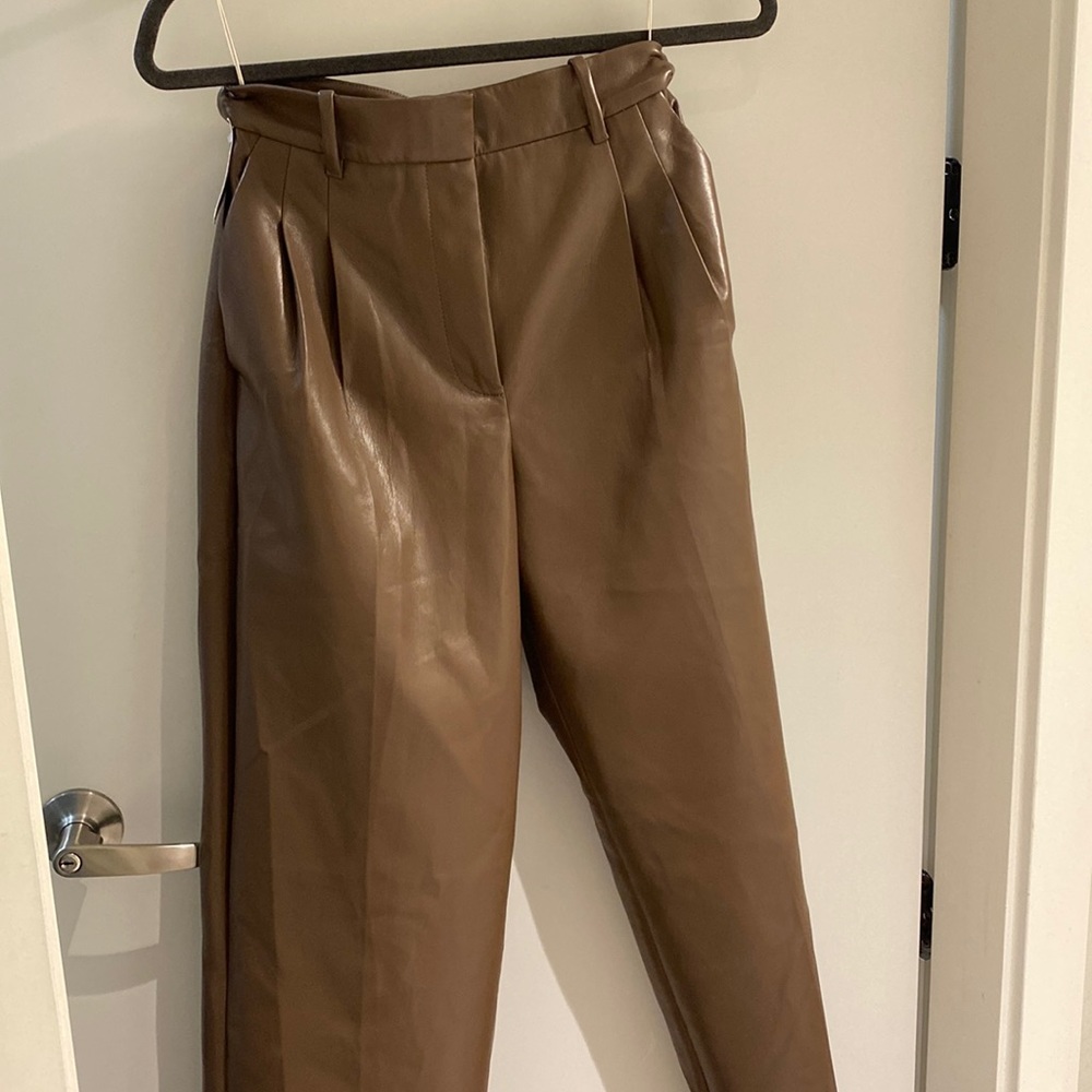 NTW aritzia effortless leather pants